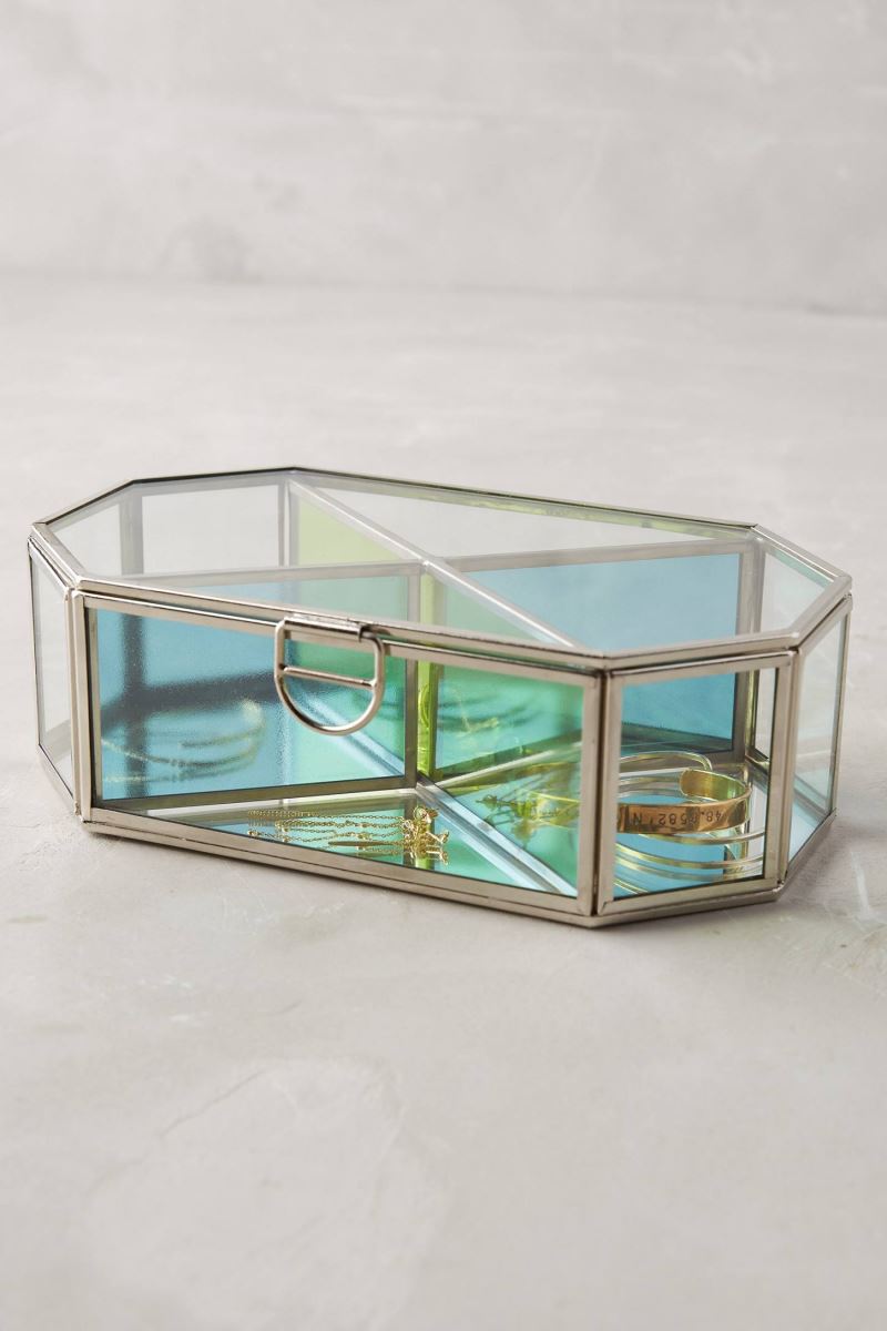 Metal and glass jewelry box from Anthropologie