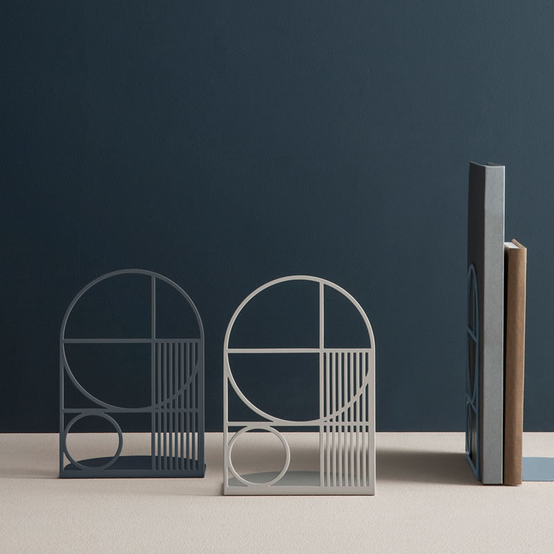 Metal geo bookends from ferm LIVING