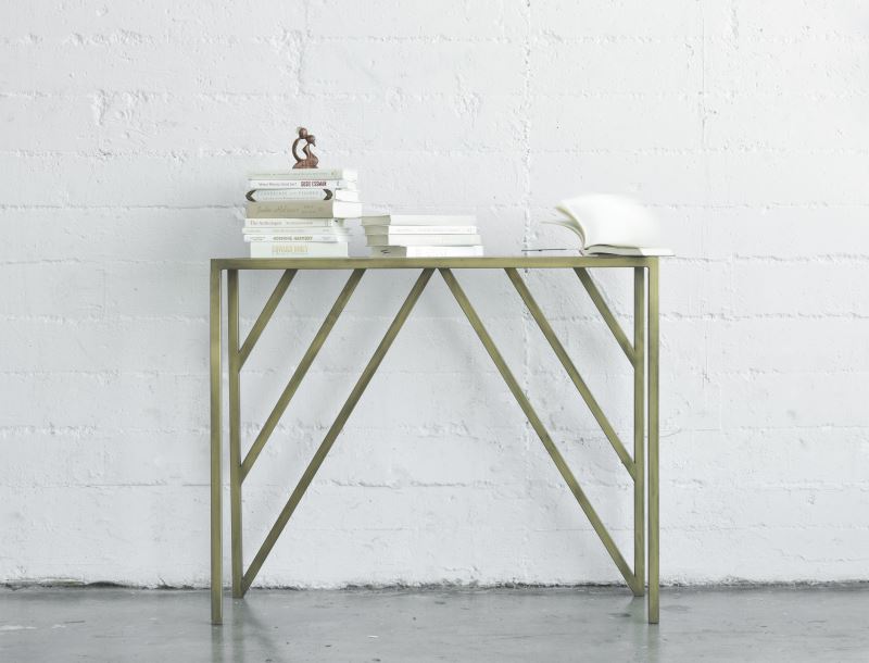 Metal geo console from Jenifer Janniere