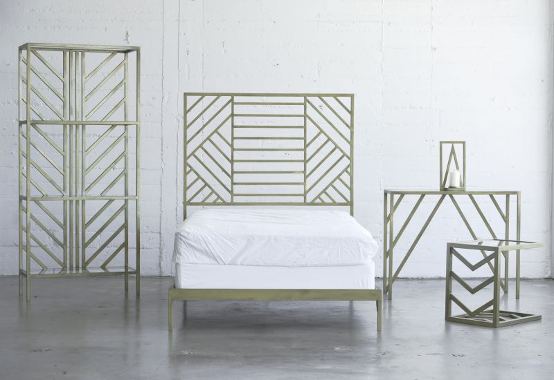 Metal geo furnishings from Jenifer Janniere Designs