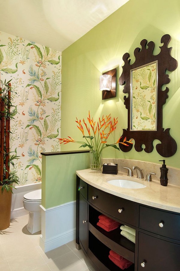 Hot Summer Trend: 25 Dashing Powder Rooms with Tropical Flair | Decoist