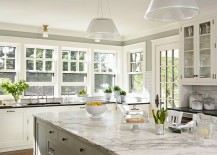 Modern-pendants-fit-in-seamlessly-with-the-traditional-backdrop-of-the-kitchen-217x155