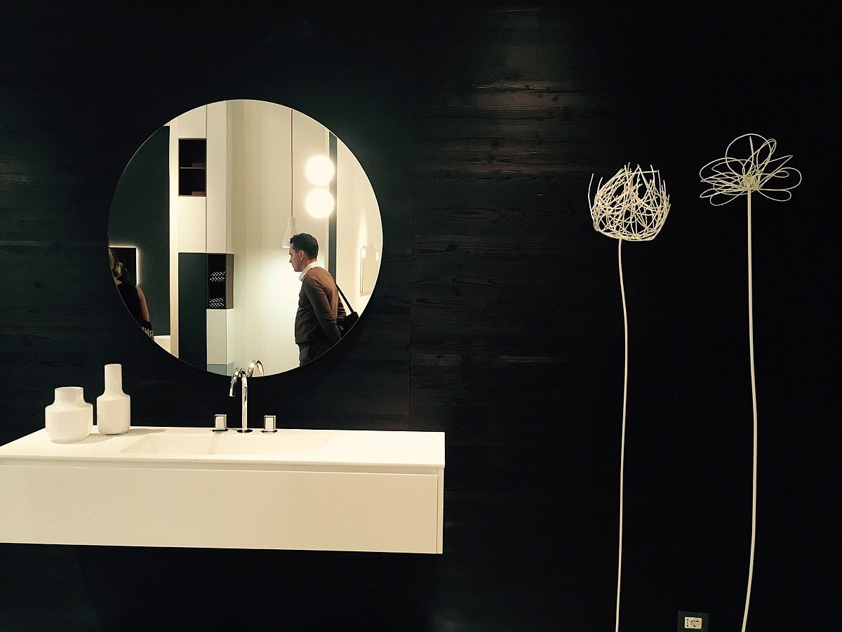 Refined, modern bathroom vanity with a dash of masculinity