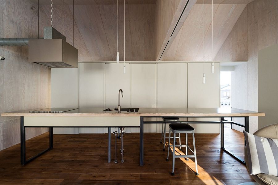 Simple and minimal kitchen design inside the Japanese home