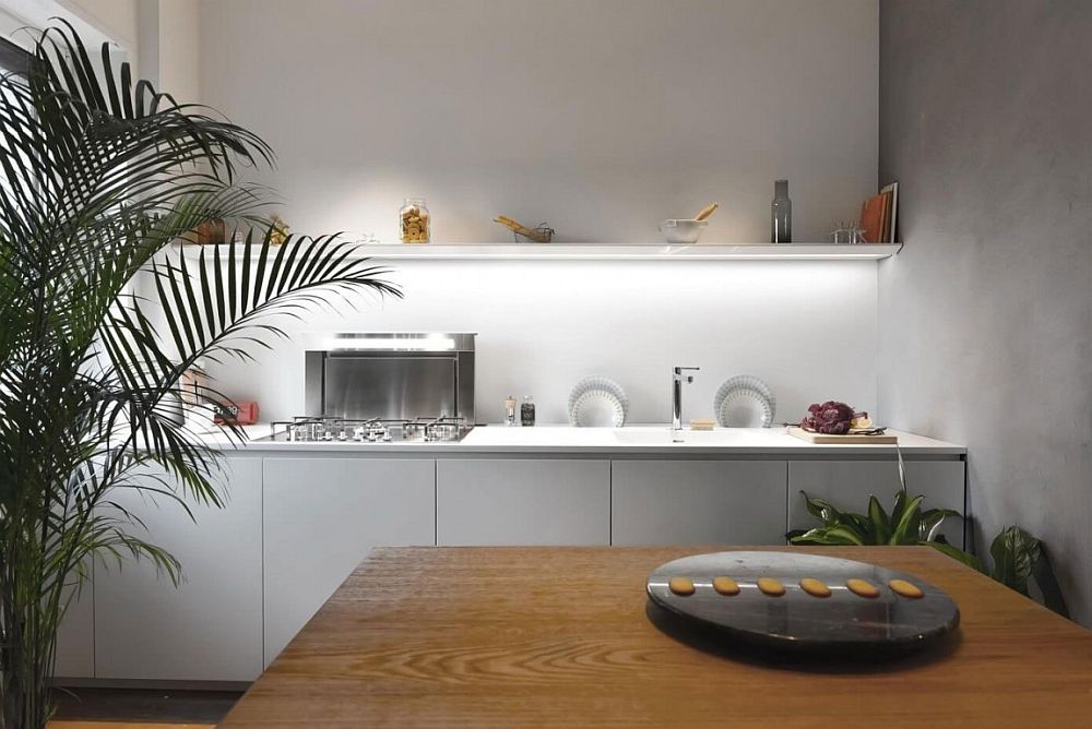 Smart modern kitchen of the apartment in Milan