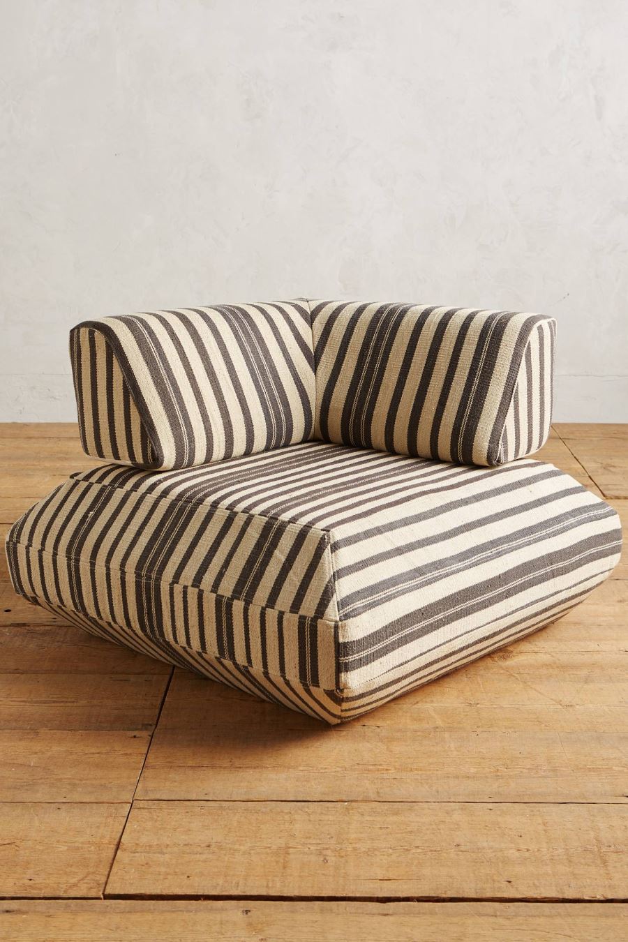 Striped modular corner chair from Anthropologie