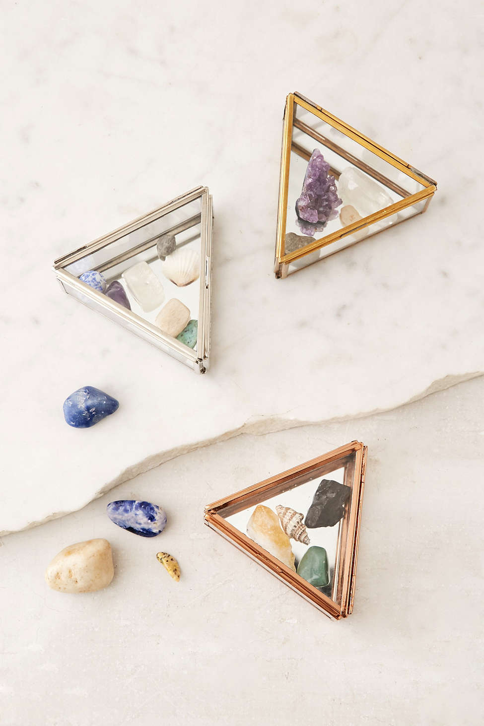 Triangle glass boxes from Urban Outfitters