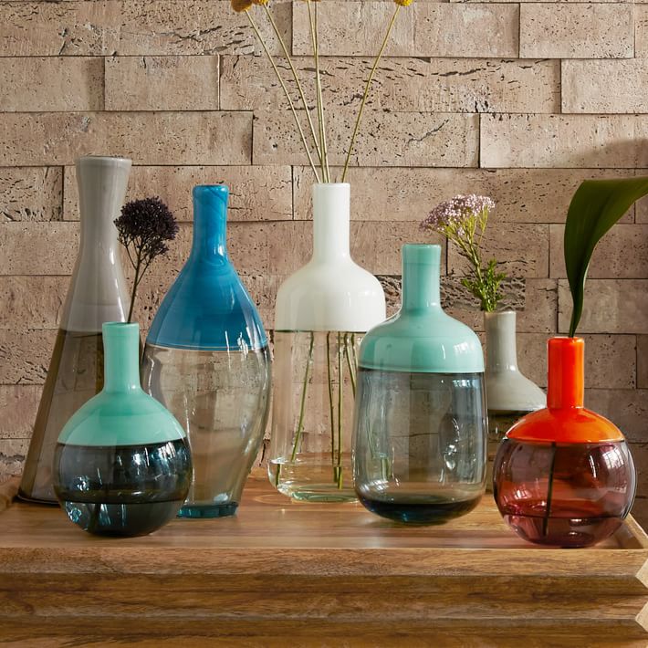 Two-tone glass vases from West Elm