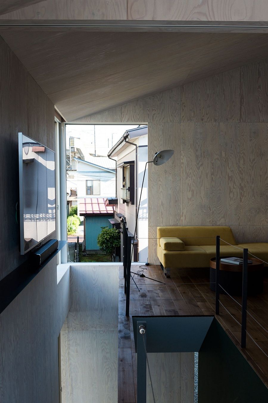 View of the garden area from the first level of the Japanese house