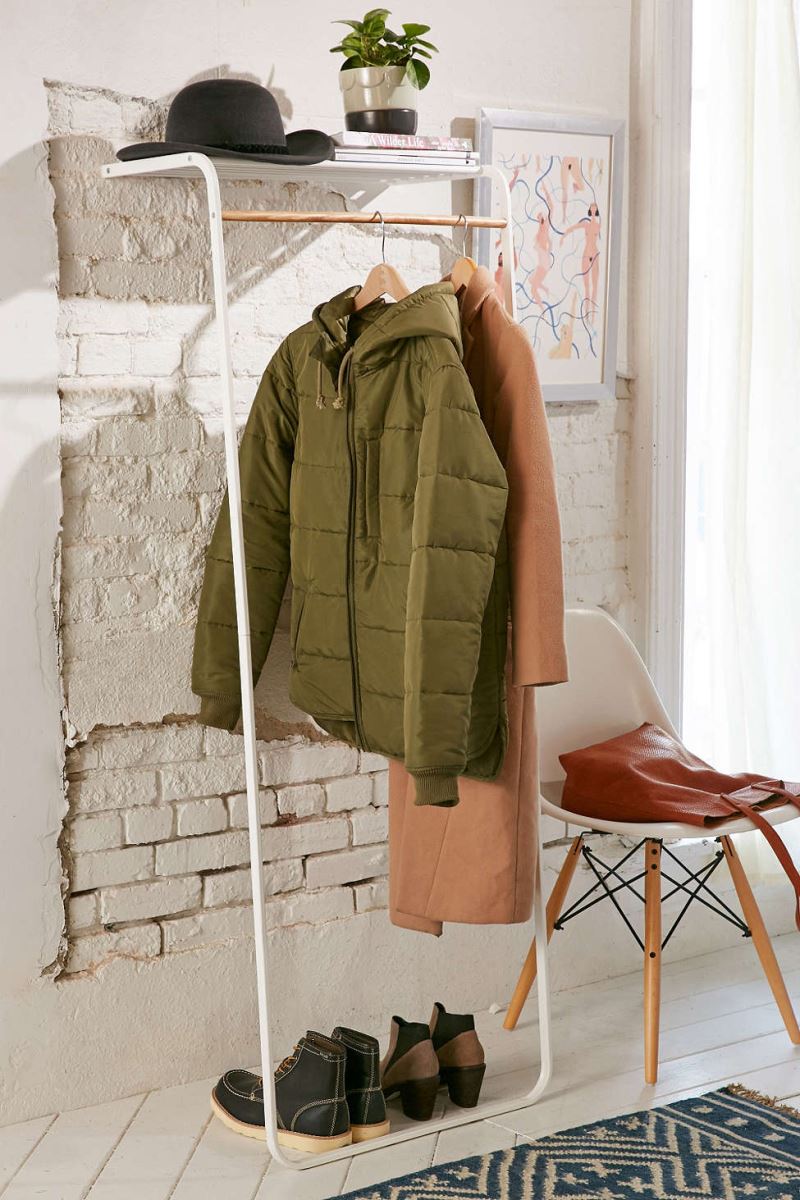 Wood and steel clothing rack from Urban Outfitters