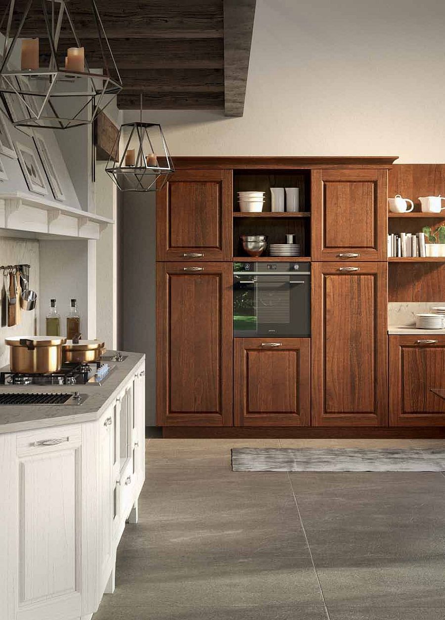 Wooden cabinets add classic charm to the Contrada kitchen