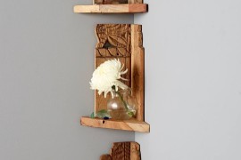Wooden corner shelf from Anthropologie