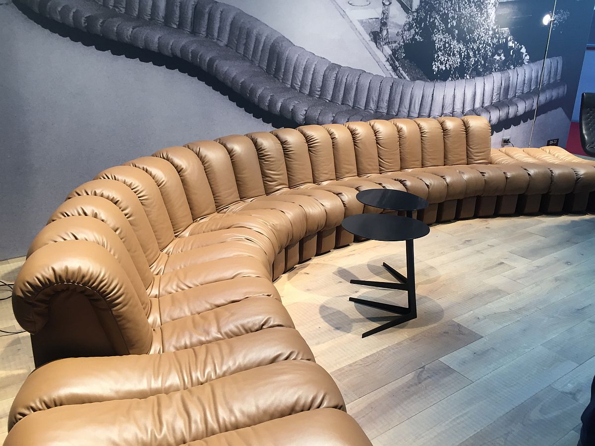 Awesome DS-600 offers unlimited configuration options and seating patterns - de Sede at Salone del Mobile 2016