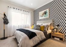 Bedroom-with-geometric-pattern-for-the-headboard-wall-217x155
