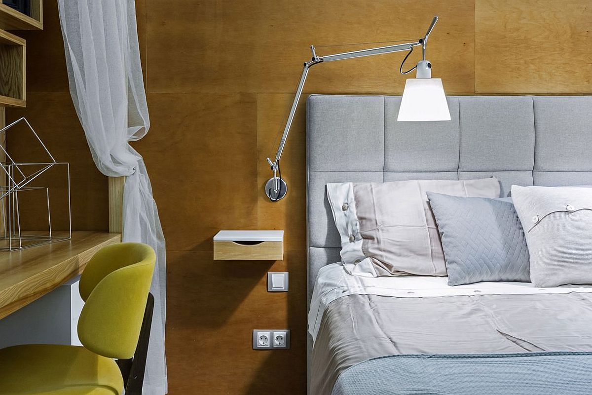 Bedside sconce lighting saves up space