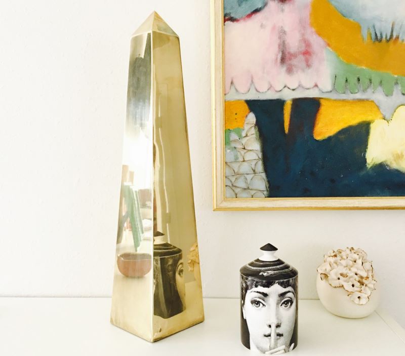 Brass obelisk from Sabine Vintage Home