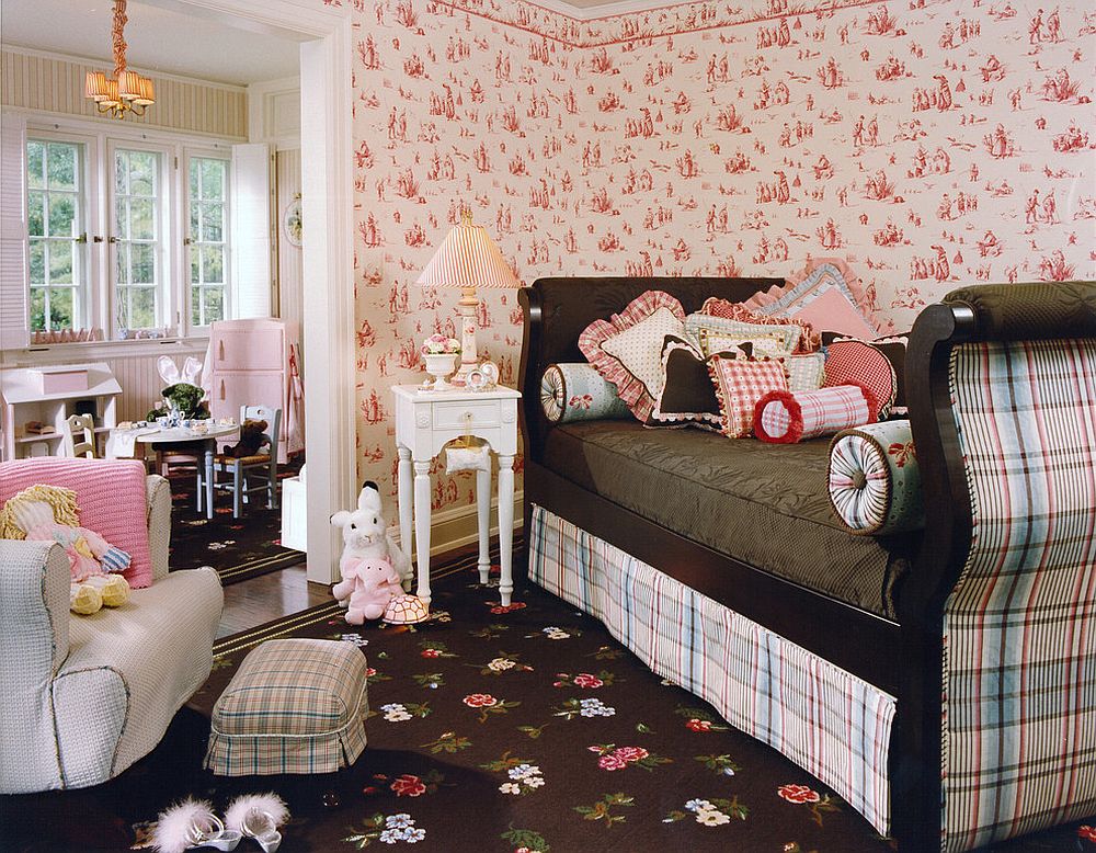 Bright and cheerful kids'  room with loads of pattern