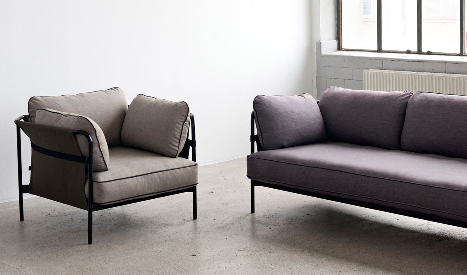 "Can" armchair and sofa.