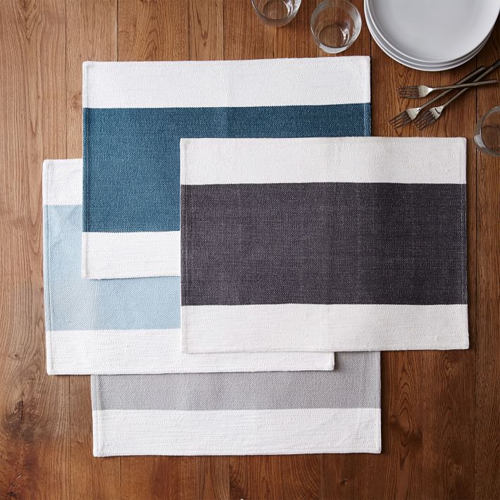 Center stripe placemats from West Elm