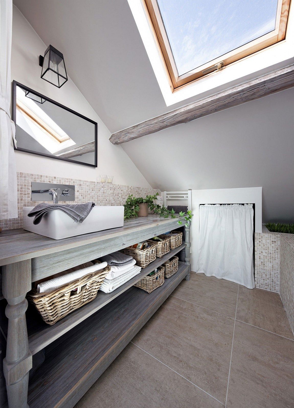 Custom, one of a kind bathroom vanity for the small bathroom