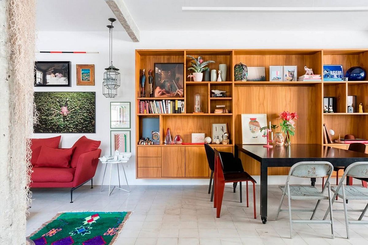 Delightful artwork and books reinvent the living space