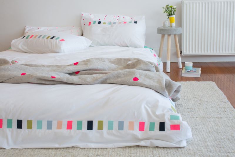 Embroidered bedding from Feliz