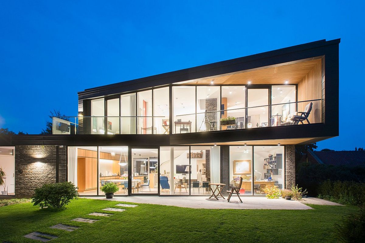 Exclusive contemporary residence in glass and metal by C.F. Moller in Denmark