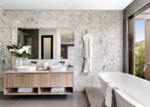Hexagonal-tiles-and-floating-wooden-vanity-for-the-master-bathroom-217x155