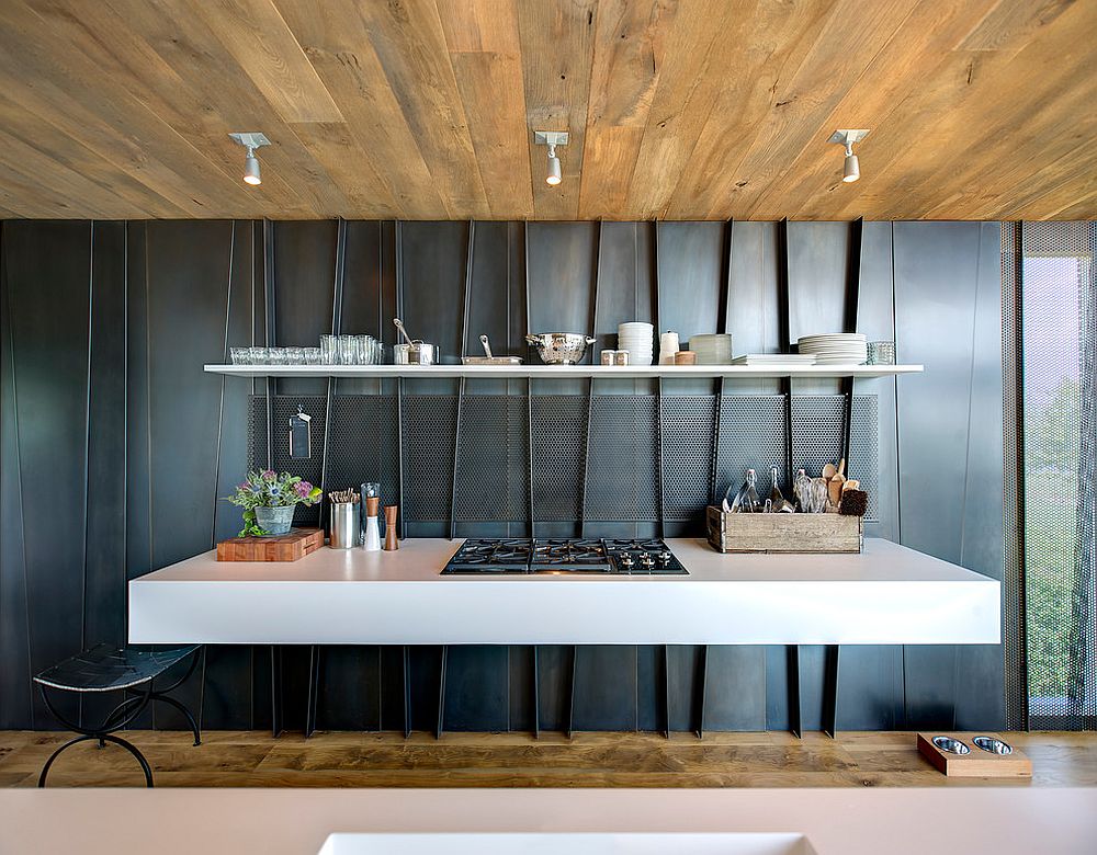 Metal finds unique space even in the most minimal of kitchens [Design: Bates Masi Architects]