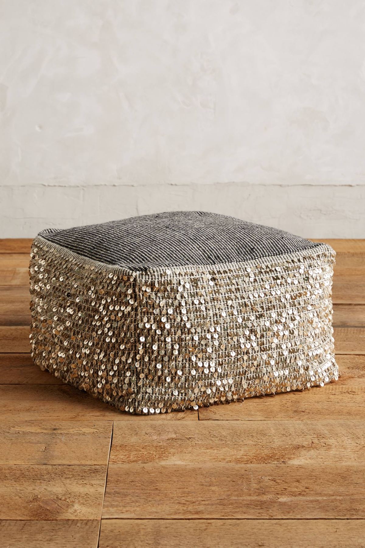 Metallic pouf from Anthropologie