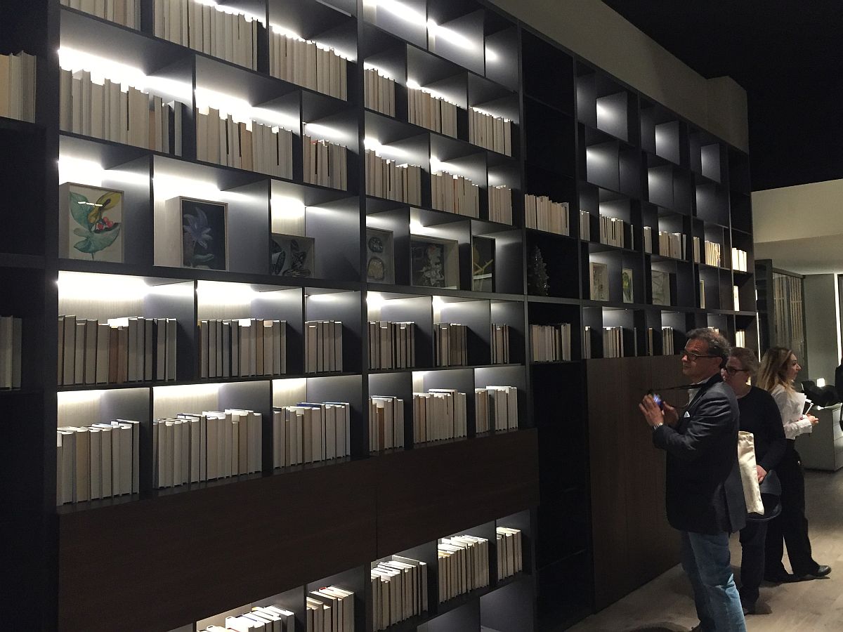 Open bookshelves that make perfect use of vertical space - Ceccoti Collezioni at Salone del Mobile 2016