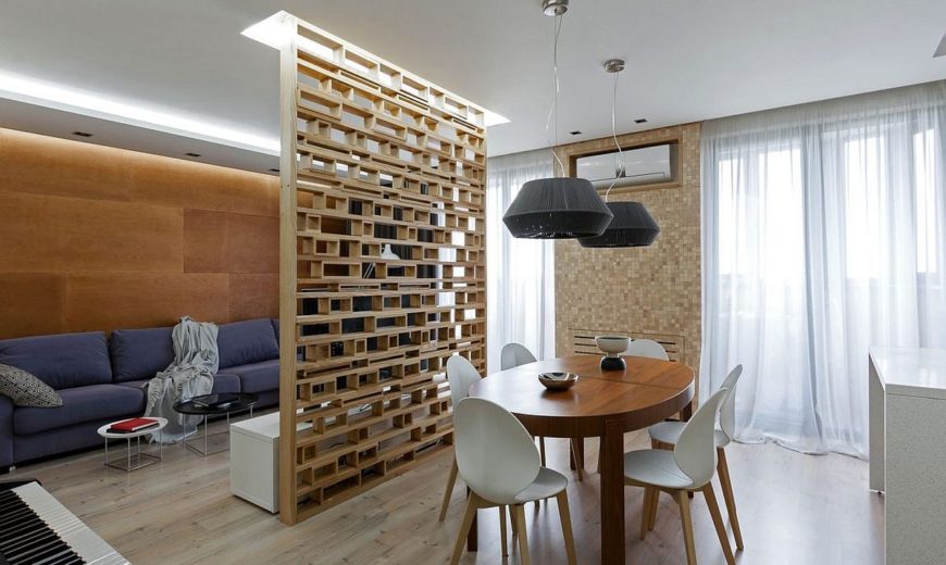 A Lesson in Delineating Space Without Walls: Modern Apartment in Ukraine