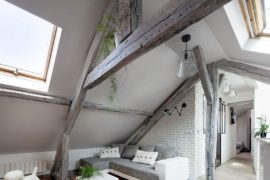 Rustic Modern Attic Apartment Renovation Oozes Parisian Panache!