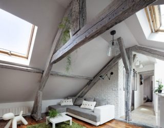 Rustic Modern Attic Apartment Renovation Oozes Parisian Panache!