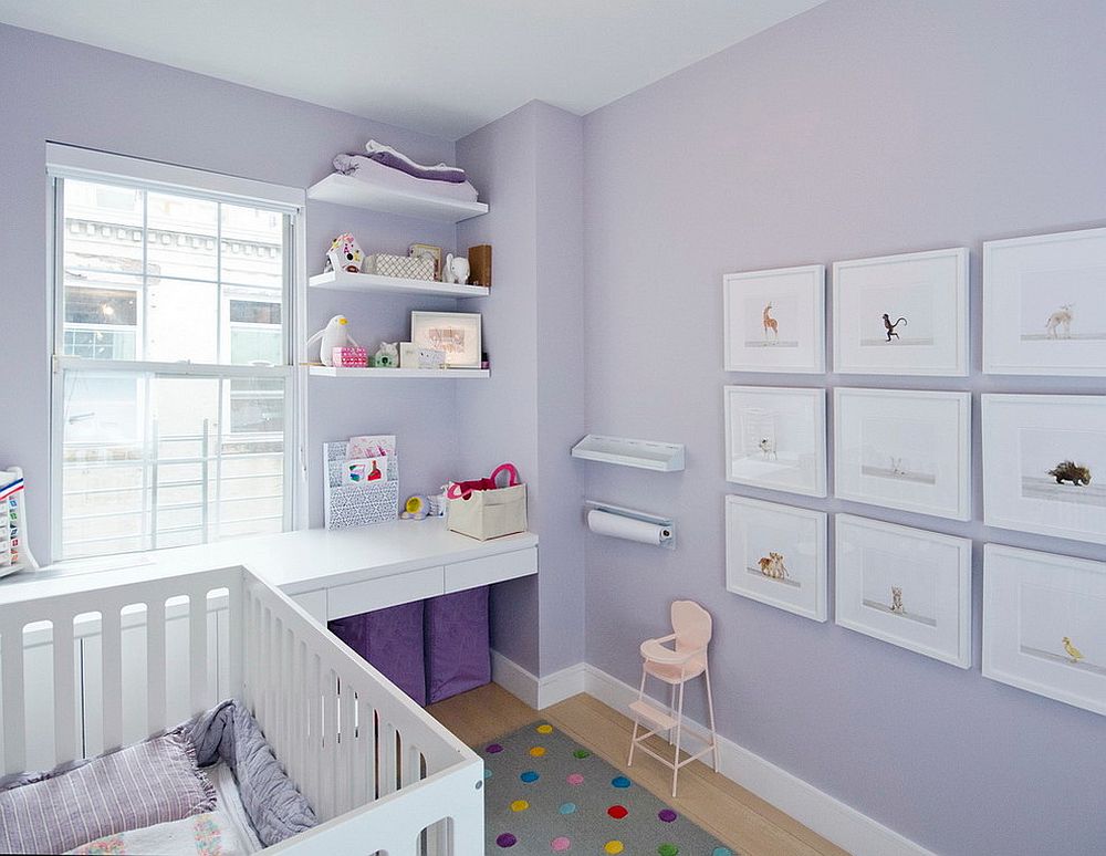 purple baby nursery