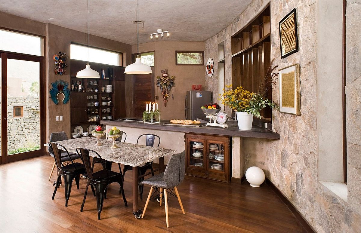 Rustic modern kitchen of Casa Chontay