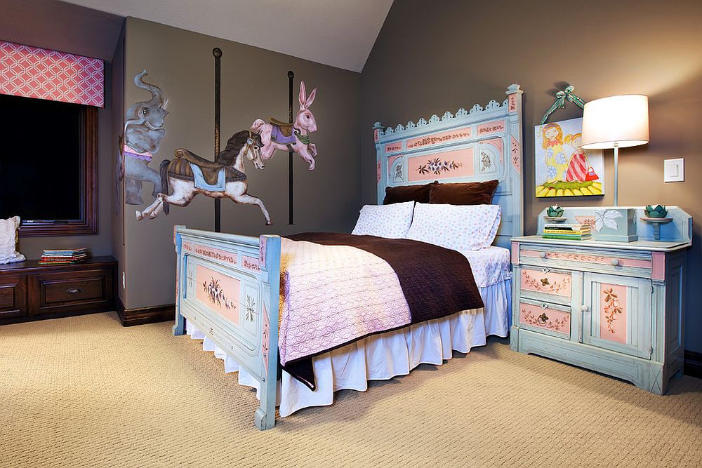 Shabby chic kids' rooms do not get cooler than this! [Design: Gwen Ahrens - The Interior Design Firm]