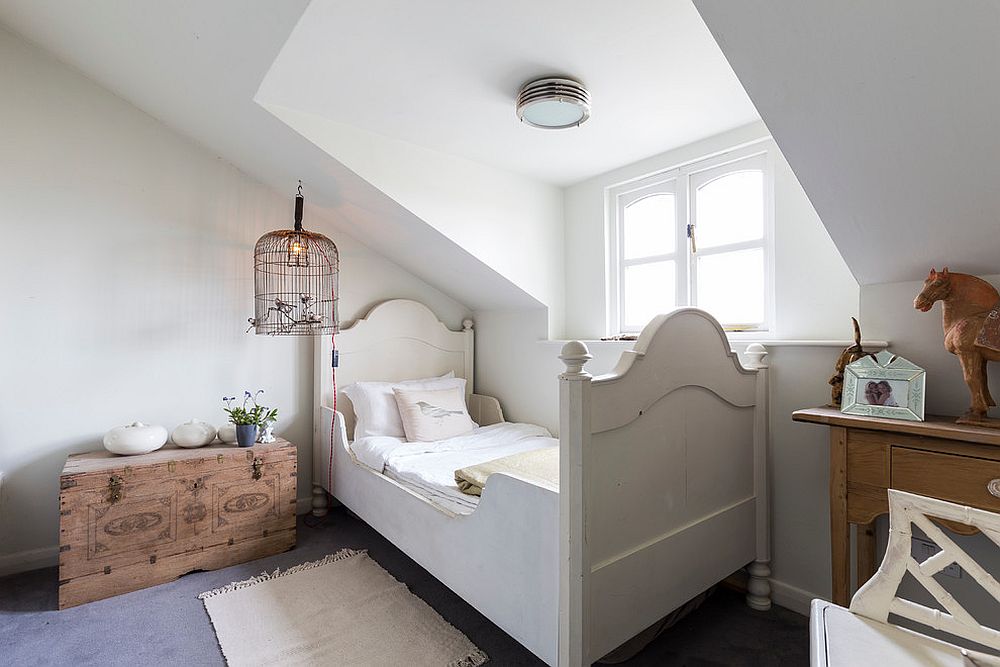 Shabby chic style kids' bedroom in London home with limited space to use [Design: Chris Snook]