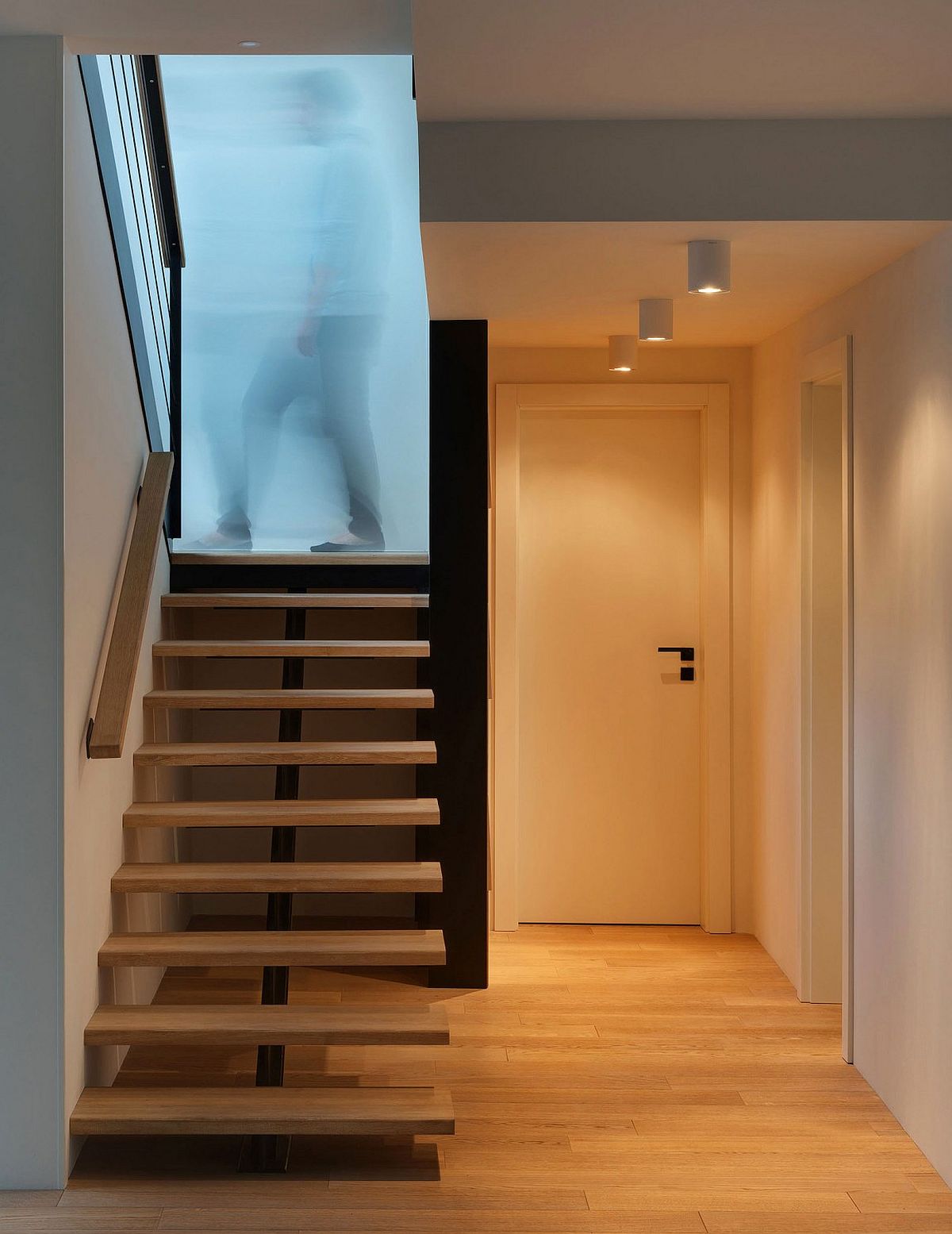 Simple and beautiful staircase leading to the top level