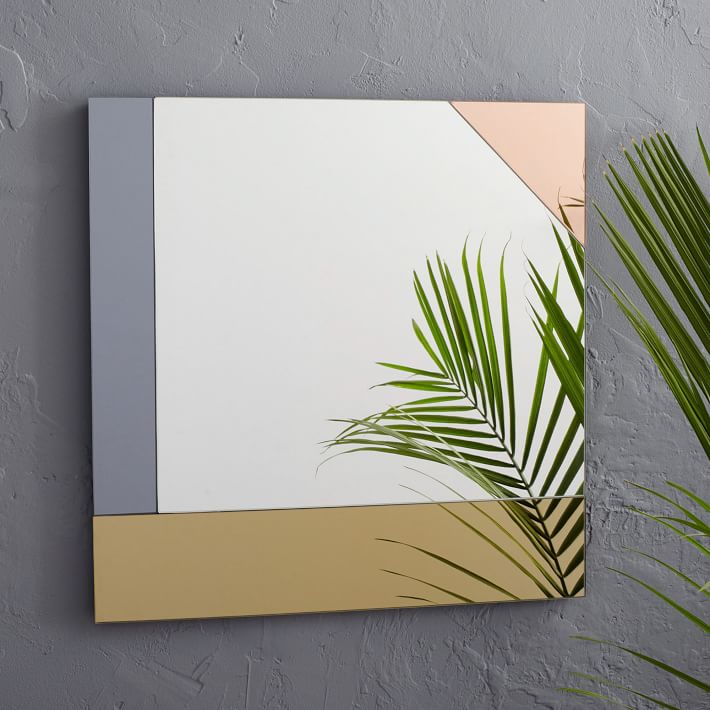 Square colorblocked mirror from West Elm