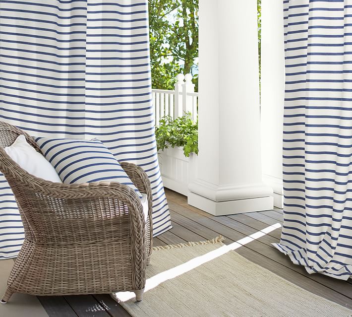 Striped curtains from Pottery Barn