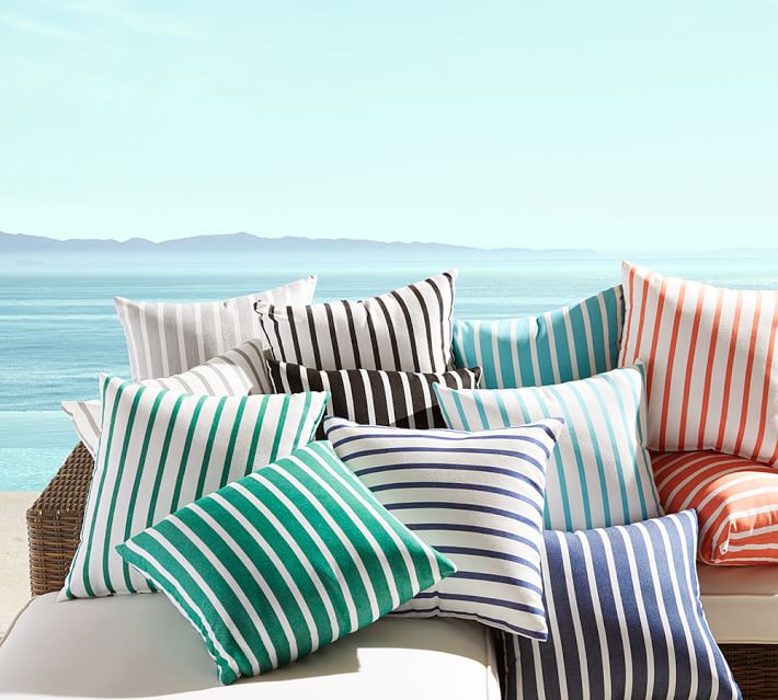 Summery striped pillows from Pottery Barn