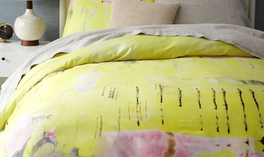 Spring Bedding Ideas: Abstract and Geometric Motifs