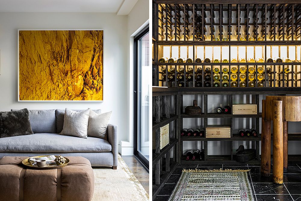 A Look inside the wine cellar at the Cumberland Street Residence