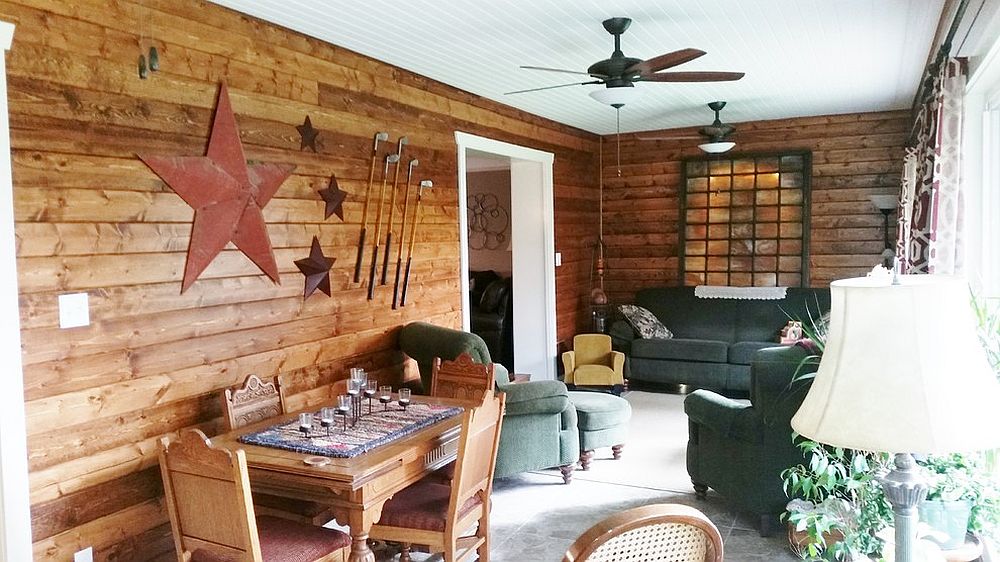 Al fresco dining and living become a part of the soothing sunroom