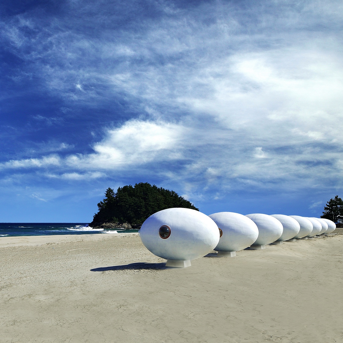 The quirky egg-shaped Albang, created by Yoon Space Design.