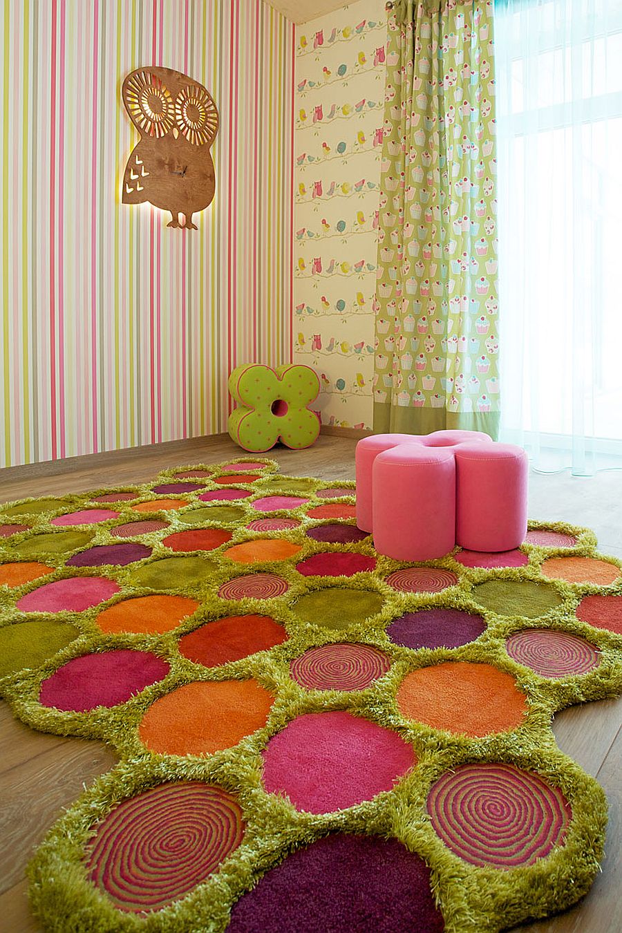 Asymmetrical Grand MX Rug is a fun and practical addition to the kids' room