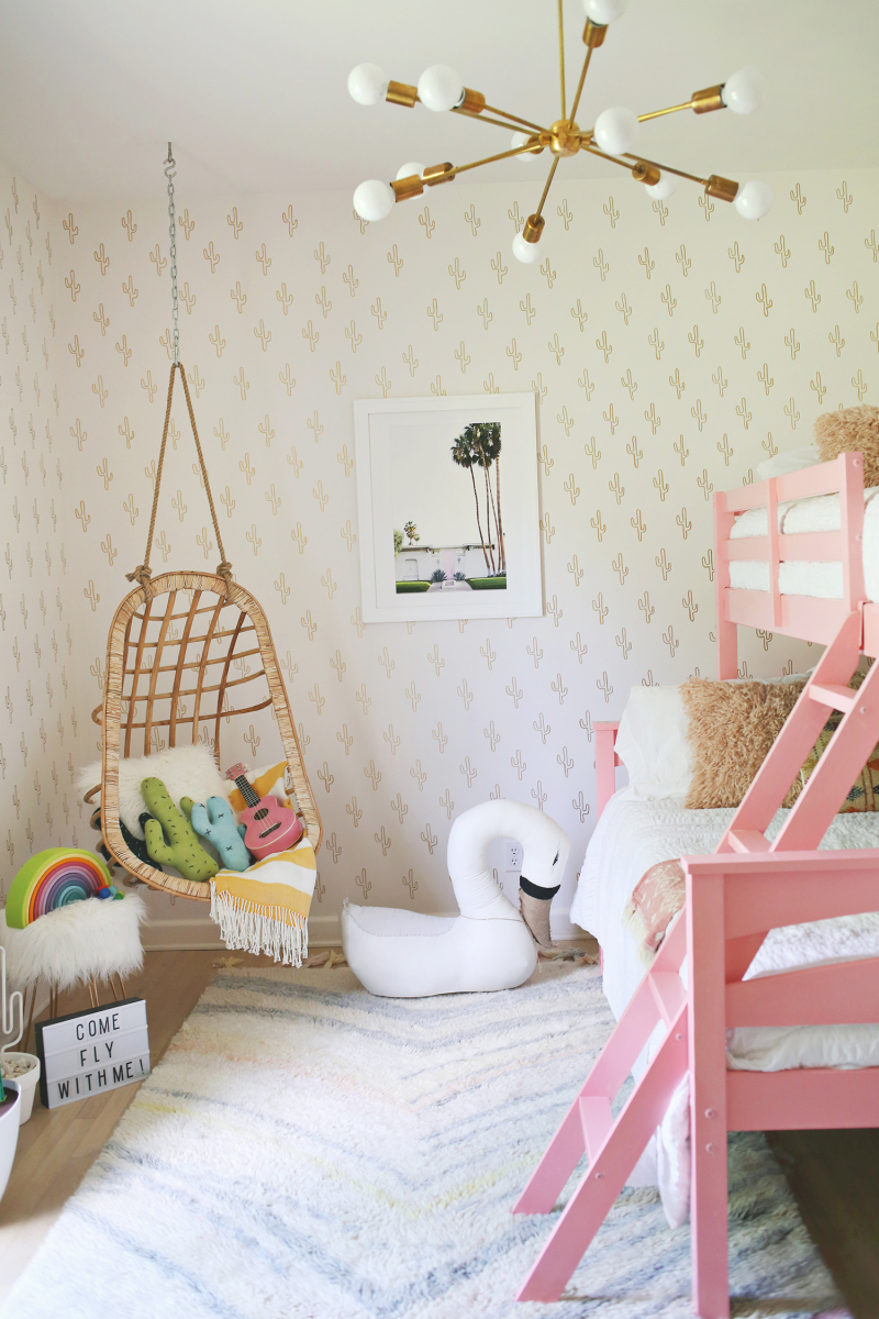 Child-friendly guest room from A Beautiful Mess