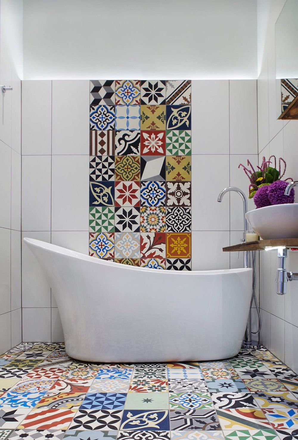 25 Creative Patchwork Tile Ideas Full Of Color And Pattern