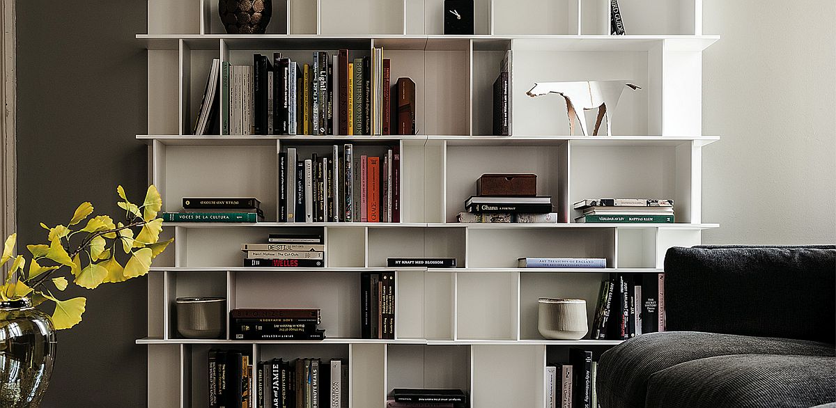 Contemporary Wally Bookcase with modular adaptability